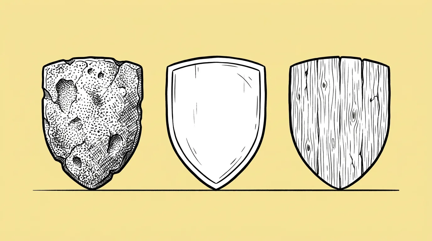 The same game asset shown in several different materials side by side