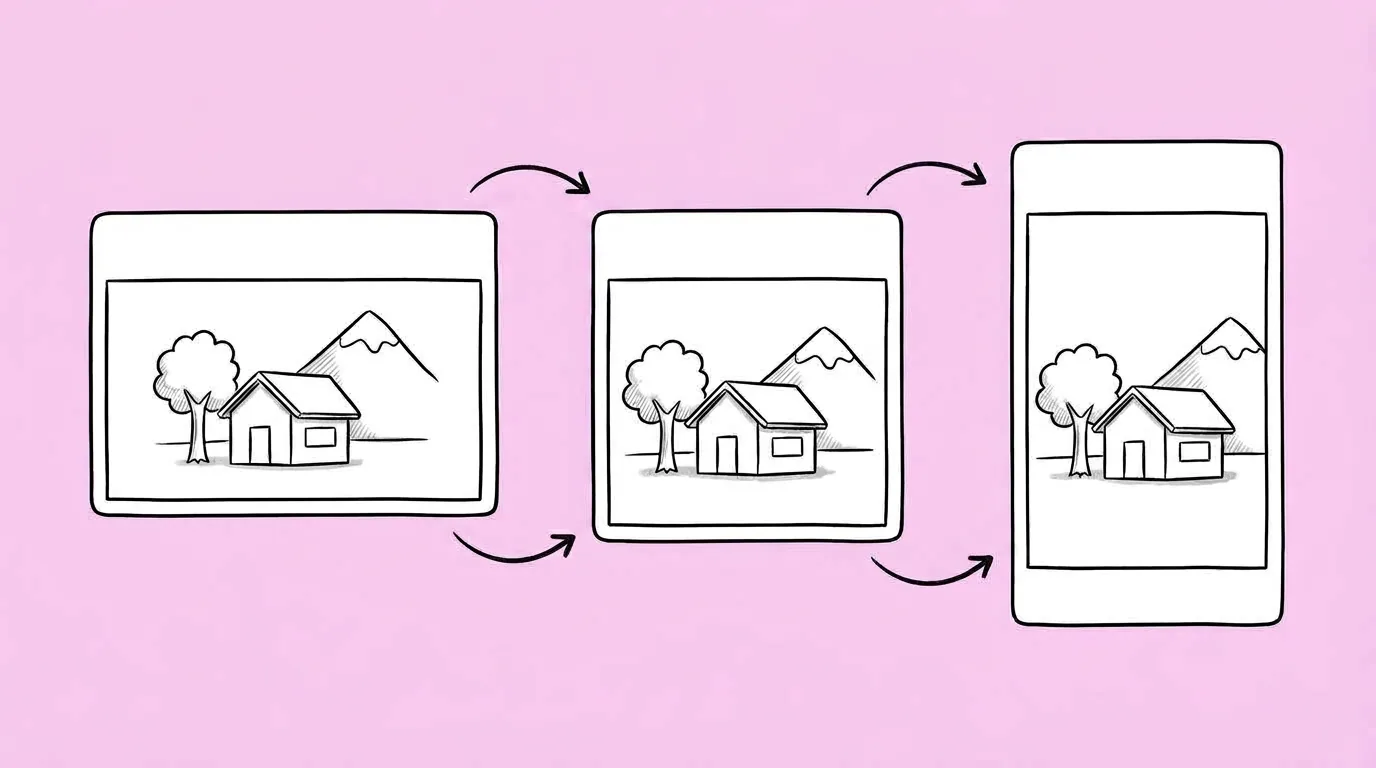 One game creative recomposed into several platform formats