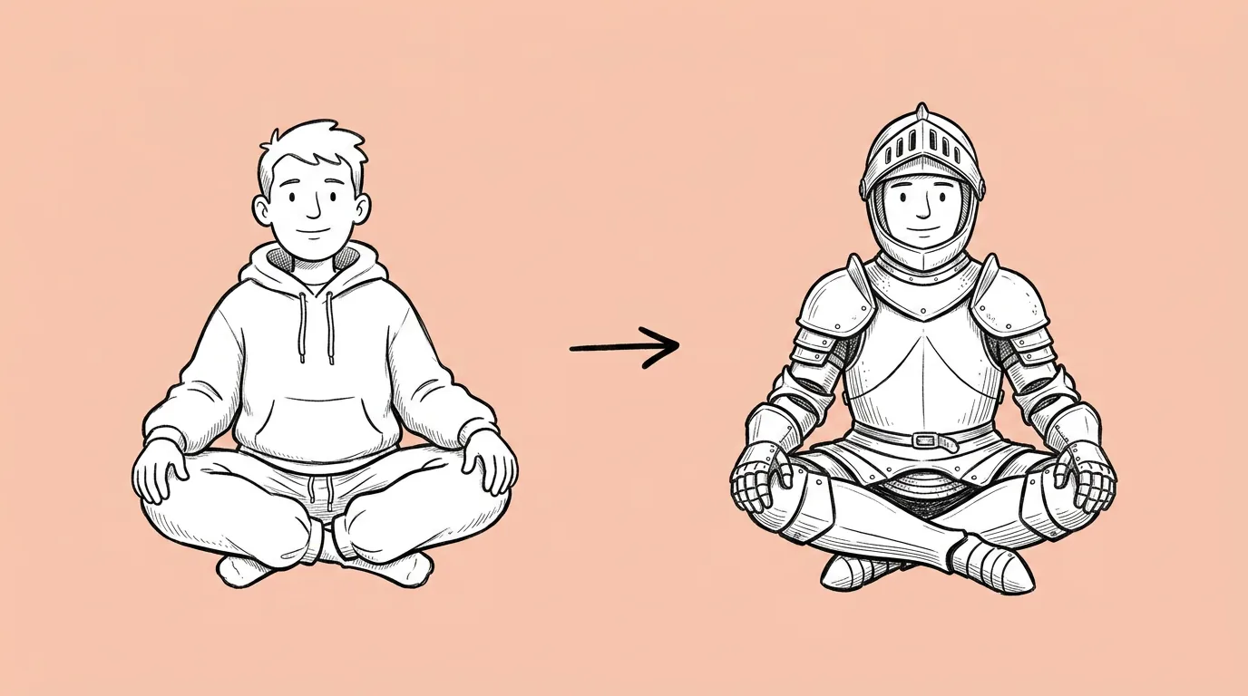 The same game character in the same pose, shown in its original outfit and a new outfit